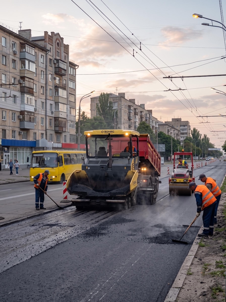 Укладання асфальту